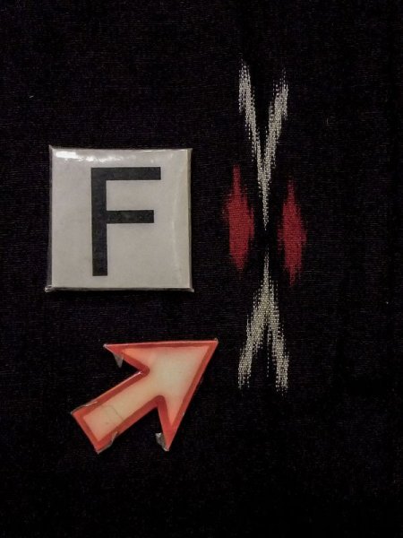 画像17: M0818V  女性用 単衣  シルク(正絹)  深い 紺, チェック柄 【中古】 【USED】 【リサイクル】 ★★☆☆☆ (17)