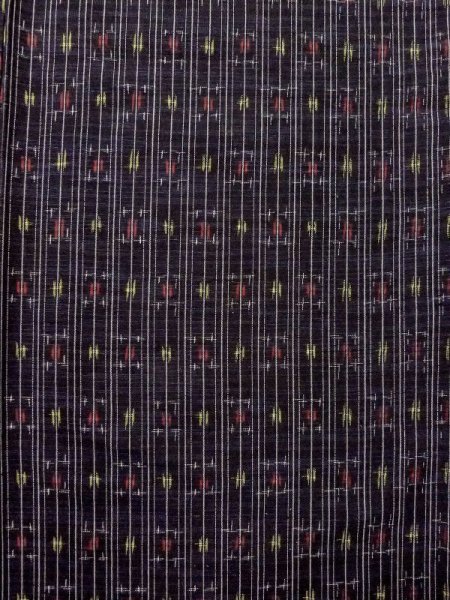 画像4: M0818X  女性用 単衣  ウール  深い 紺, チェック柄 【中古】 【USED】 【リサイクル】 ★★☆☆☆ (4)