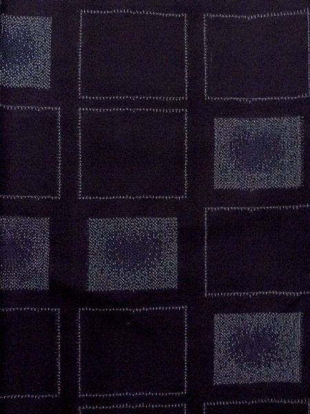 画像4: M0818Y  女性用 単衣  シルク(正絹)   紺, 四角 【中古】 【USED】 【リサイクル】 ★★☆☆☆ (4)