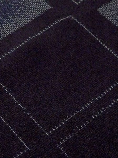 画像8: M0818Y  女性用 単衣  シルク(正絹)   紺, 四角 【中古】 【USED】 【リサイクル】 ★★☆☆☆ (8)