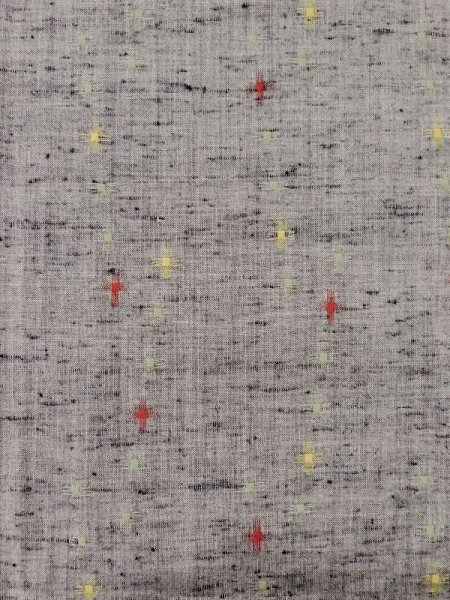 画像3: M0818Z  女性用 単衣  ウール   灰色, 十字 【中古】 【USED】 【リサイクル】 ★★☆☆☆ (3)