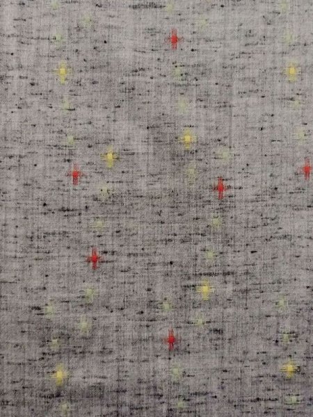 画像4: M0818Z  女性用 単衣  ウール   灰色, 十字 【中古】 【USED】 【リサイクル】 ★★☆☆☆ (4)