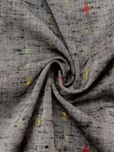 画像9: M0818Z  女性用 単衣  ウール   灰色, 十字 【中古】 【USED】 【リサイクル】 ★★☆☆☆ (9)