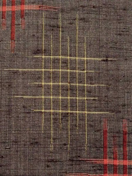 画像6: M0819B  女性用 単衣  ウール 深い  灰色, 抽象的模様 【中古】 【USED】 【リサイクル】 ★★☆☆☆ (6)