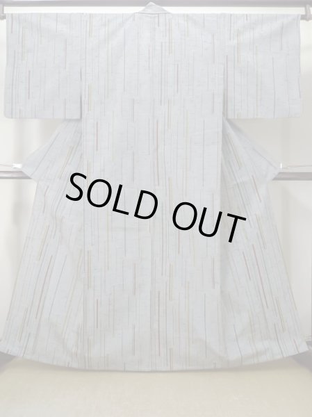 画像1: M0819C Mint  女性用 単衣  ウール   灰色, 線 【中古】 【USED】 【リサイクル】 ★★★★☆ (1)