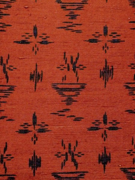 画像5: M0829C  女性用 道行  シルク(正絹)   朱赤, 抽象的模様 【中古】 【USED】 【リサイクル】 ★★☆☆☆ (5)