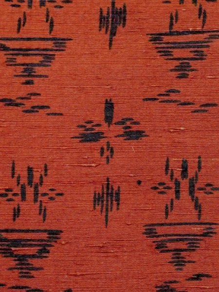 画像6: M0829C  女性用 道行  シルク(正絹)   朱赤, 抽象的模様 【中古】 【USED】 【リサイクル】 ★★☆☆☆ (6)