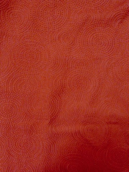 画像3: M0829E  女性用 道行  シルク(正絹) 深い 鮮やか 珊瑚色, うず 【中古】 【USED】 【リサイクル】 ★★☆☆☆ (3)