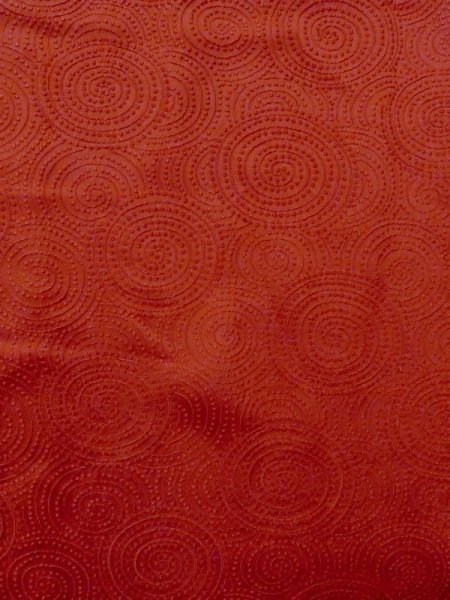 画像4: M0829E  女性用 道行  シルク(正絹) 深い 鮮やか 珊瑚色, うず 【中古】 【USED】 【リサイクル】 ★★☆☆☆ (4)