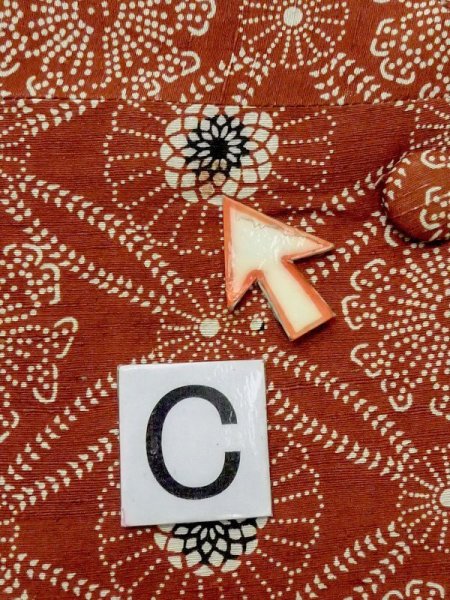 画像14: M0829F  女性用 道行  シルク(正絹)  深い 朱赤, 花 【中古】 【USED】 【リサイクル】 ★★☆☆☆ (14)