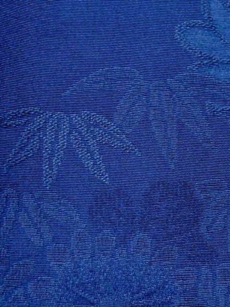 画像7: M0829H  女性用 道行  シルク（正絹）  鮮やか 青, ぼたん 【中古】 【USED】 【リサイクル】 ★★☆☆☆ (7)