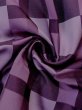画像8: M0829K  女性用 雨コート  化繊   紫色, チェック柄 【中古】 【USED】 【リサイクル】 ★★☆☆☆ (8)