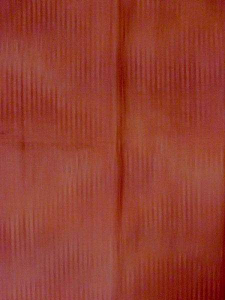 画像3: M0829M  女性用 道行  化繊  灰色がかった 珊瑚色, 縞 【中古】 【USED】 【リサイクル】 ★☆☆☆☆ (3)