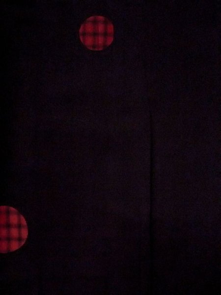 画像3: M0829U  女性用 道行  化繊   黒, 丸 【中古】 【USED】 【リサイクル】 ★★☆☆☆ (3)