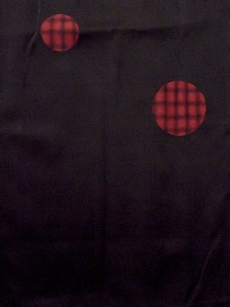 画像4: M0829U  女性用 道行  化繊   黒, 丸 【中古】 【USED】 【リサイクル】 ★★☆☆☆ (4)