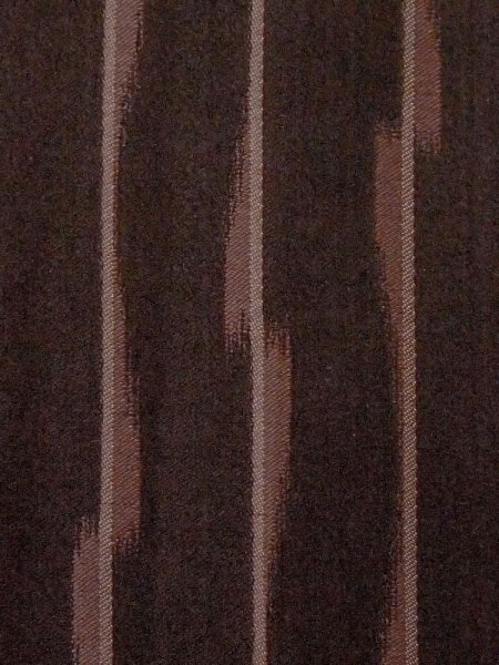 画像6: M0829X  女性用 道行  化繊 深い 灰色がかった 茶色, 線 【中古】 【USED】 【リサイクル】 ★★☆☆☆ (6)