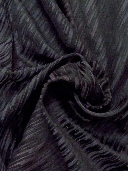 画像8: M0830A  女性用 道行  化繊   黒, 線 【中古】 【USED】 【リサイクル】 ★★★☆☆ (8)