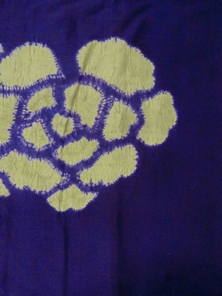 画像3: M0830D  女性用 道行  シルク(正絹)  鮮やか 紫色, ぼたん 【中古】 【USED】 【リサイクル】 ★☆☆☆☆ (3)