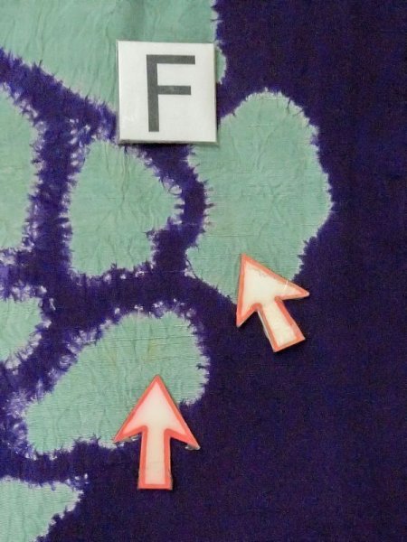 画像17: M0830D  女性用 道行  シルク(正絹)  鮮やか 紫色, ぼたん 【中古】 【USED】 【リサイクル】 ★☆☆☆☆ (17)