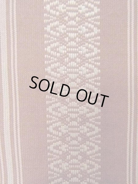 画像3: M0901F 半幅帯 女性用着物 シルク(正絹)   えんじ 献上柄 【中古】 【USED】 【リサイクル】 ★★☆☆☆ (3)