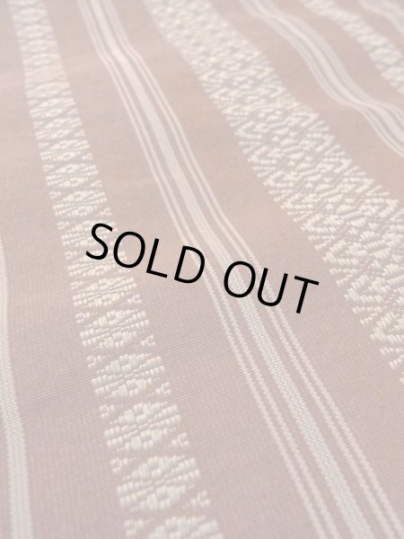 画像7: M0901F 半幅帯 女性用着物 シルク(正絹)   えんじ 献上柄 【中古】 【USED】 【リサイクル】 ★★☆☆☆ (7)