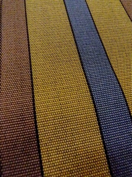 画像6: M0901M 半幅帯 女性用着物 シルク(正絹)   茶色 縞 【中古】 【USED】 【リサイクル】 ★★★☆☆ (6)