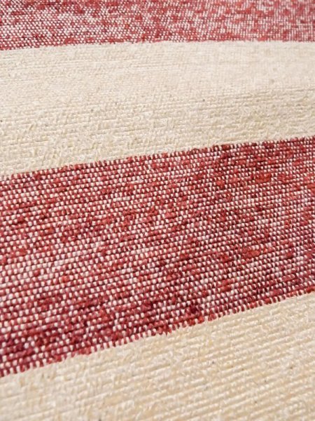 画像5: M0901O 半幅帯 女性用着物 混   オフ ホワイト 縞 【中古】 【USED】 【リサイクル】 ★★★☆☆ (5)