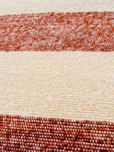 画像6: M0901O 半幅帯 女性用着物 混   オフ ホワイト 縞 【中古】 【USED】 【リサイクル】 ★★★☆☆ (6)