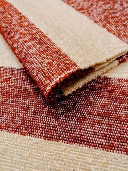 画像7: M0901O 半幅帯 女性用着物 混   オフ ホワイト 縞 【中古】 【USED】 【リサイクル】 ★★★☆☆ (7)