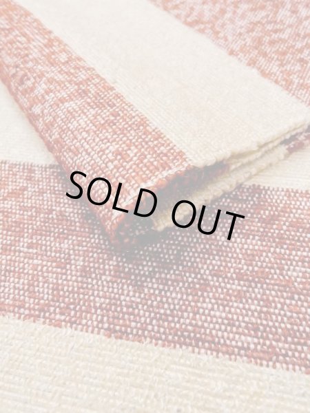 画像7: M0901O 半幅帯 女性用着物 混   オフ　ホワイト 縞 【中古】 【USED】 【リサイクル】 ★★★☆☆ (7)