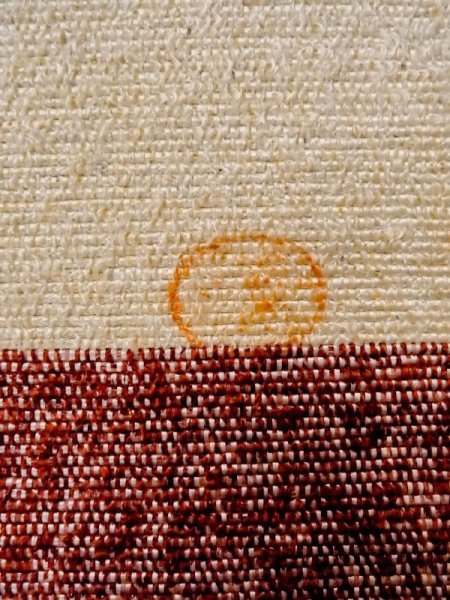 画像8: M0901O 半幅帯 女性用着物 混   オフ ホワイト 縞 【中古】 【USED】 【リサイクル】 ★★★☆☆ (8)