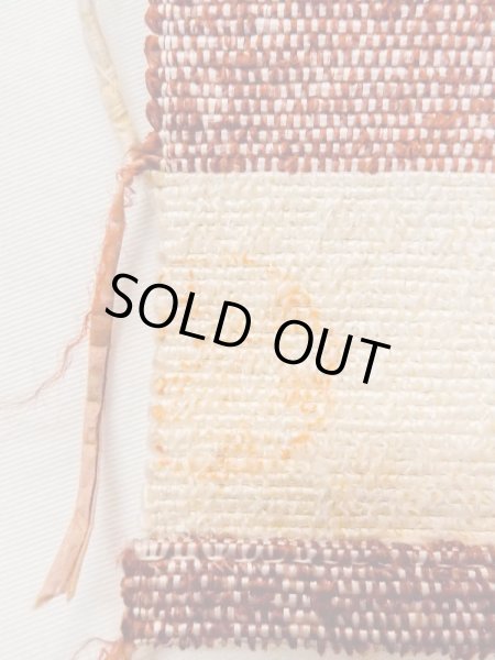 画像9: M0901O 半幅帯 女性用着物 混   オフ　ホワイト 縞 【中古】 【USED】 【リサイクル】 ★★★☆☆ (9)