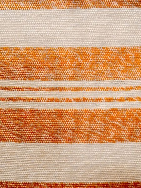 画像3: M0901P 半幅帯 女性用着物 混   オフ　ホワイト 縞 【中古】 【USED】 【リサイクル】 ★★★☆☆ (3)