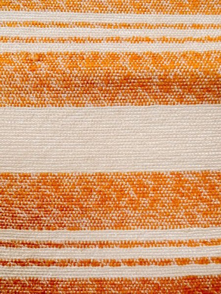 画像4: M0901P 半幅帯 女性用着物 混   オフ　ホワイト 縞 【中古】 【USED】 【リサイクル】 ★★★☆☆ (4)