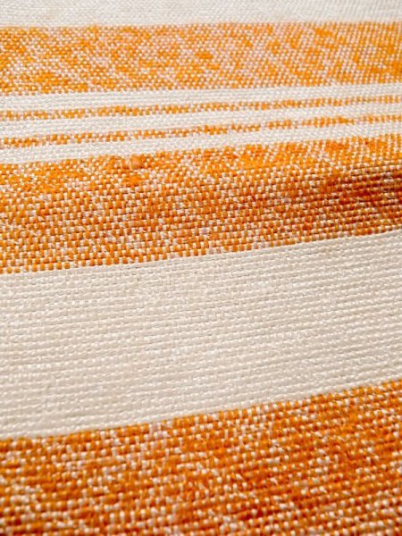 画像5: M0901P 半幅帯 女性用着物 混   オフ　ホワイト 縞 【中古】 【USED】 【リサイクル】 ★★★☆☆ (5)