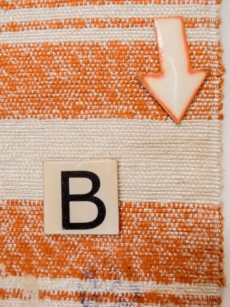 画像10: M0901P 半幅帯 女性用着物 混   オフ　ホワイト 縞 【中古】 【USED】 【リサイクル】 ★★★☆☆ (10)