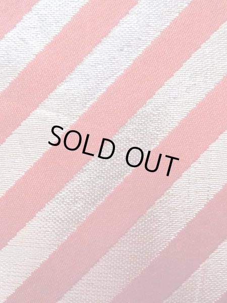 画像3: M0901U 半幅帯 女性用着物 シルク（正絹）  光沢のある 赤色 縞 【中古】 【USED】 【リサイクル】 ★★☆☆☆ (3)