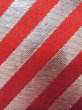 画像4: M0901U 半幅帯 女性用着物 シルク（正絹）  光沢のある 赤色 縞 【中古】 【USED】 【リサイクル】 ★★☆☆☆ (4)