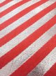 画像5: M0901U 半幅帯 女性用着物 シルク（正絹）  光沢のある 赤色 縞 【中古】 【USED】 【リサイクル】 ★★☆☆☆ (5)