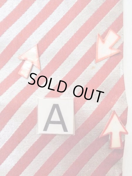 画像8: M0901U 半幅帯 女性用着物 シルク（正絹）  光沢のある 赤色 縞 【中古】 【USED】 【リサイクル】 ★★☆☆☆ (8)