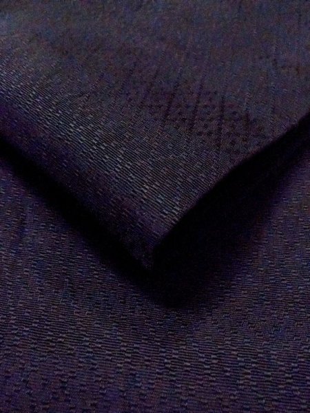 画像7: M0902B 半幅帯 女性用着物 シルク(正絹)   黒 菱 【中古】 【USED】 【リサイクル】 ★★★☆☆ (7)