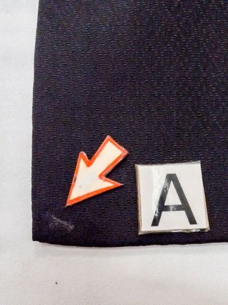 画像8: M0902B 半幅帯 女性用着物 シルク(正絹)   黒 菱 【中古】 【USED】 【リサイクル】 ★★★☆☆ (8)