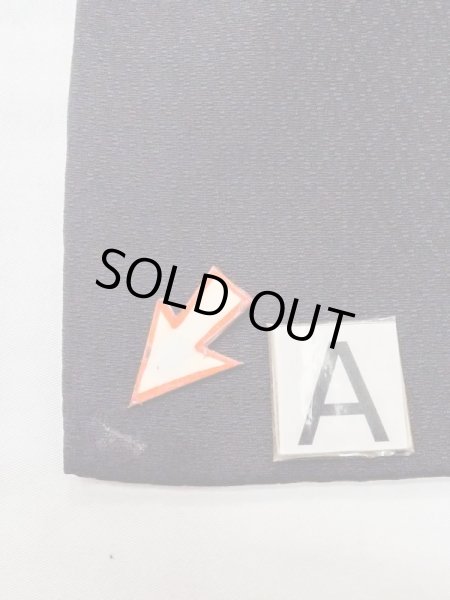 画像8: M0902B 半幅帯 女性用着物 シルク（正絹）   黒 菱 【中古】 【USED】 【リサイクル】 ★★★☆☆ (8)