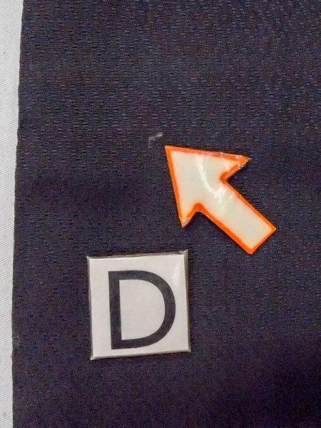 画像11: M0902B 半幅帯 女性用着物 シルク(正絹)   黒 菱 【中古】 【USED】 【リサイクル】 ★★★☆☆ (11)