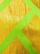 画像4: M0902D 半幅帯 女性用着物 シルク（正絹）   黄緑色 檜垣文 【中古】 【USED】 【リサイクル】 ★★★☆☆ (4)