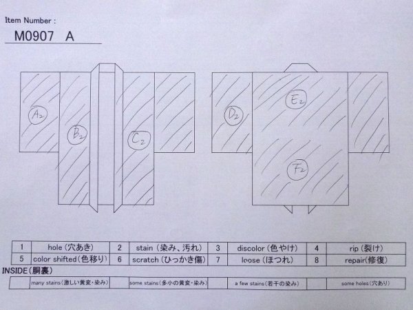 画像13: M0907A  女性用 羽織 全体的に汚れ、染みあり。 シルク(正絹)   桃色, 花 【中古】 【USED】 【リサイクル】 ★★☆☆☆ (13)