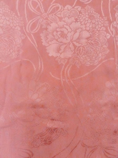 画像4: M0907B  女性用 羽織  シルク(正絹)  淡い 珊瑚色,  【中古】 【USED】 【リサイクル】 ★☆☆☆☆ (4)