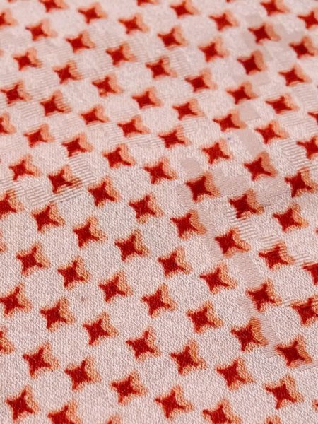 画像8: M0907C  女性用 羽織 折り鶴柄 シルク(正絹) 淡い 薄い 珊瑚色, 抽象的模様 【中古】 【USED】 【リサイクル】 ★★☆☆☆ (8)