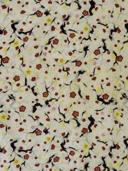 画像3: M0907D  女性用 羽織  シルク(正絹) 淡い 薄い 緑色, 梅 【中古】 【USED】 【リサイクル】 ★★☆☆☆ (3)