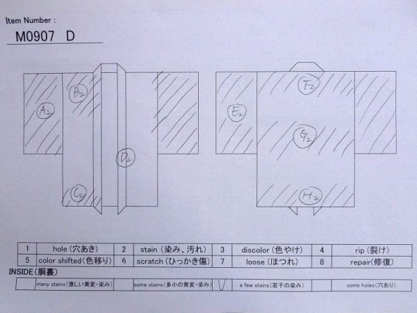 画像11: M0907D  女性用 羽織  シルク(正絹) 淡い 薄い 緑色, 梅 【中古】 【USED】 【リサイクル】 ★★☆☆☆ (11)